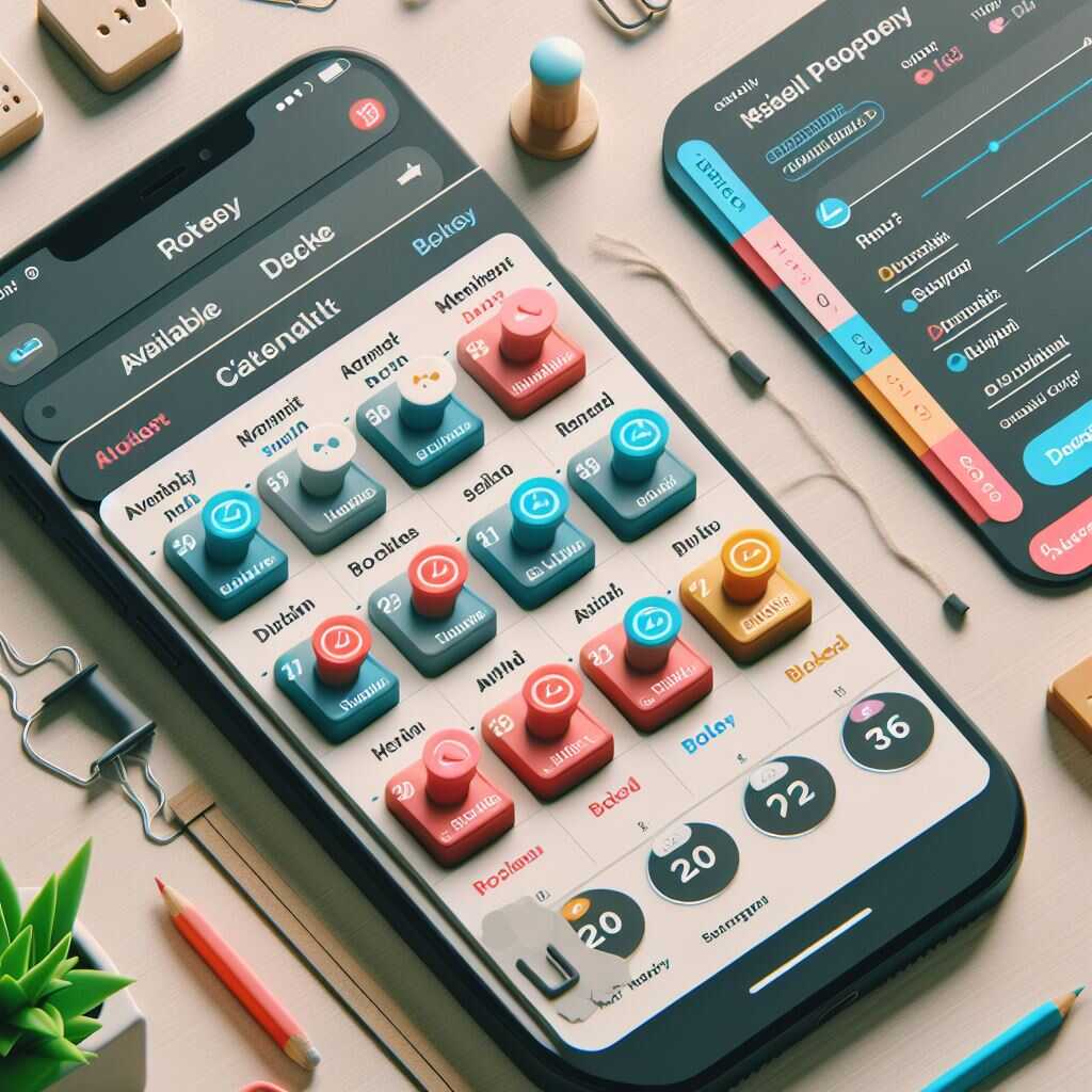 Professional real estate agent managing appointments through scheduling software on tablet