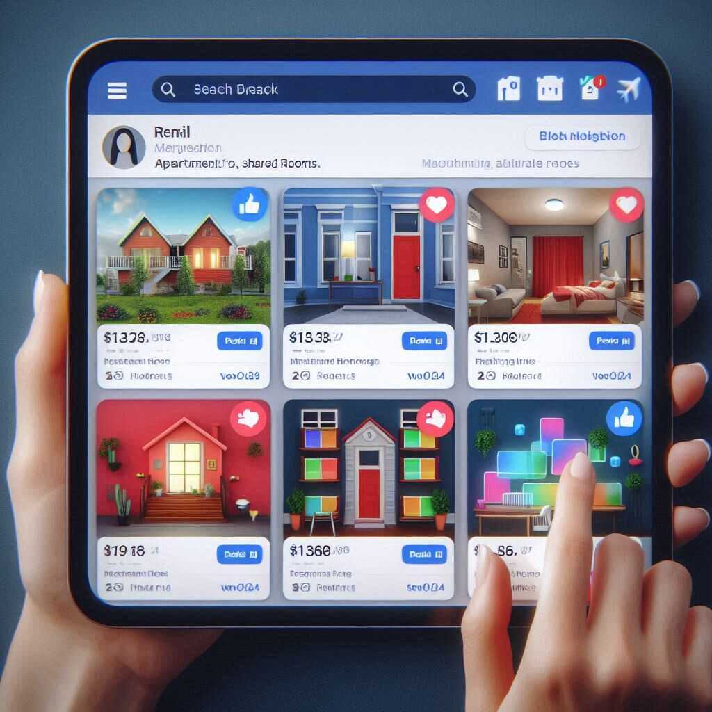 Comparing rental prices on Facebook Marketplace