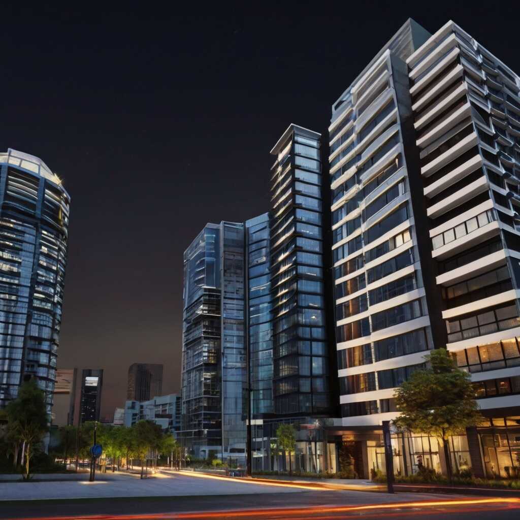 Dashboard shows property statistics