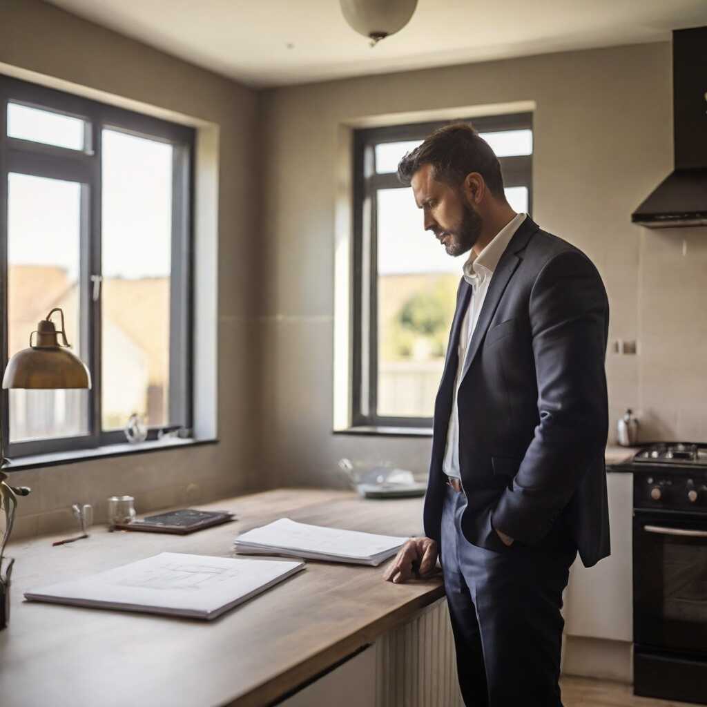 Landlord reviewing tenant applications