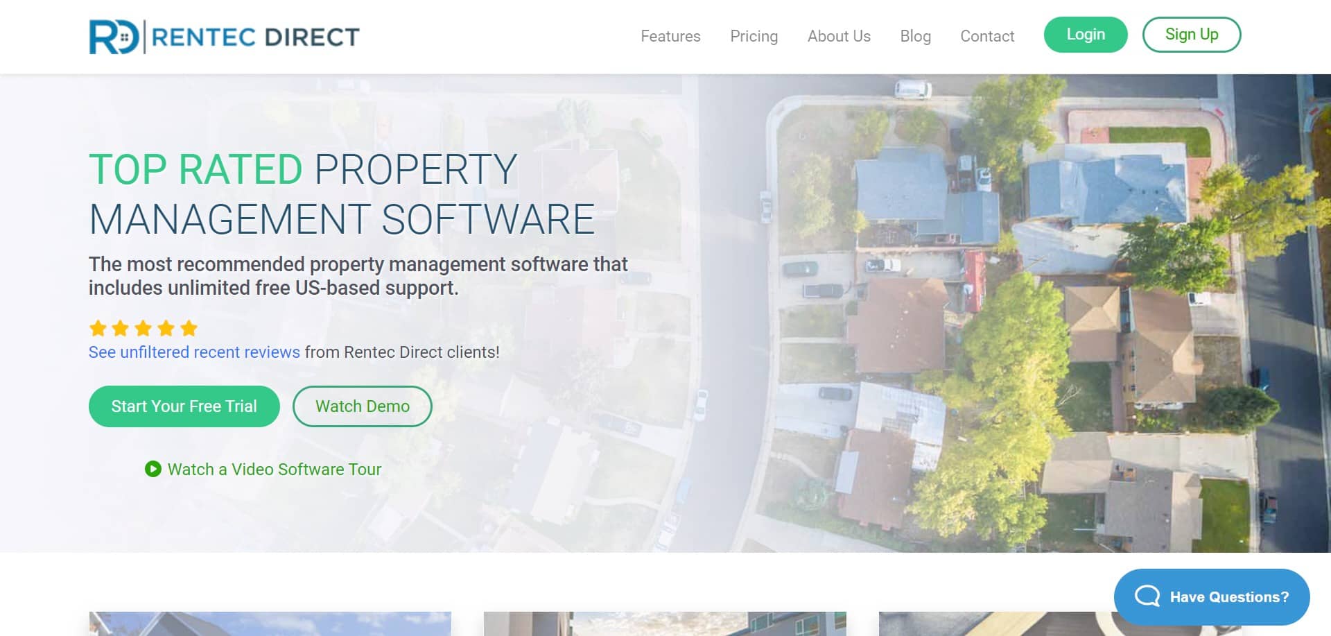Screenshot of Rentec Direct Integration showing dashboard interface