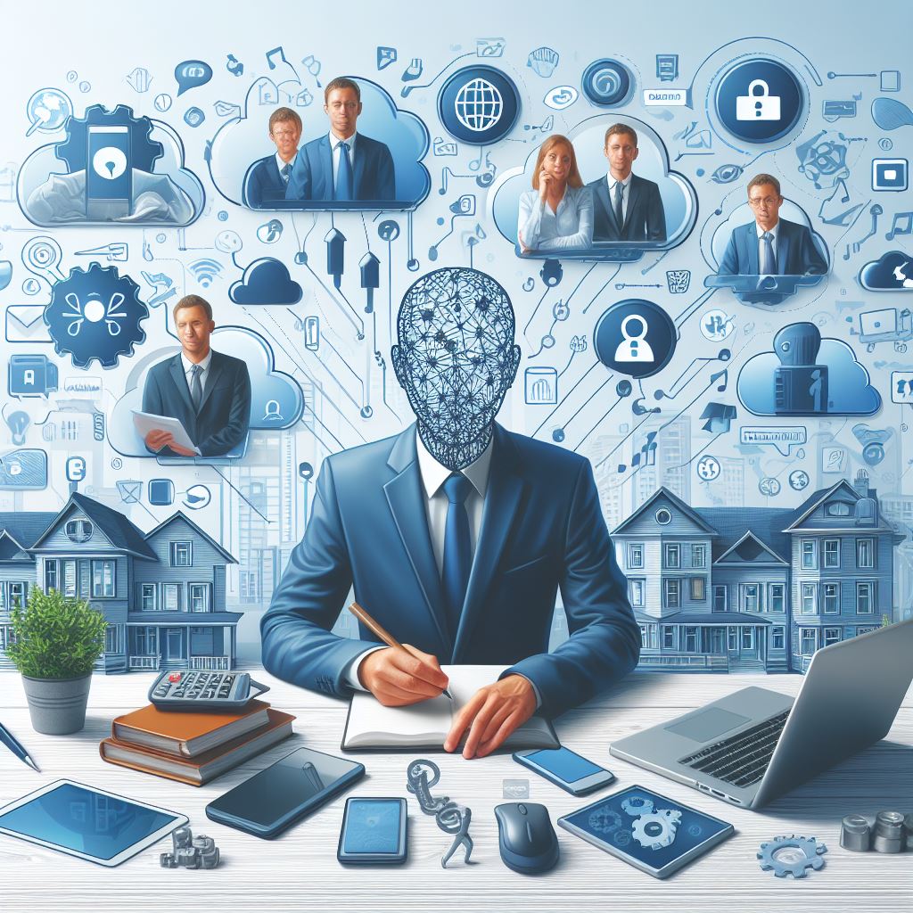 An interactive property maintenance dashboard on a computer screen.