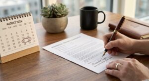 Notice period clause in a month-to-month lease agreement template