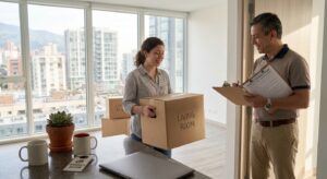 Tenant moving into a unit under a month-to-month lease agreement template